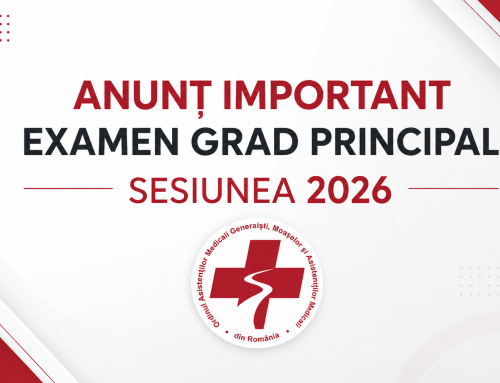 Anunț privind organizarea şi desfăşurarea Examenului de grad principal pentru asistenți medicali generaliști, moașe, asistenți medicali, surori medicale și oficianți medicali – Sesiunea 2026